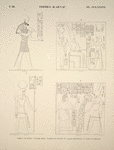Thèbes, Karnac [Thebes, Karnak]. Temple de Khons. 1. Grande porte; 2. Porte du pylône; 3. Salle hypostyle; 4. Paroi du pronaos.