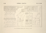 Thèbes, Karnac [Thebes, Karnak]. Palais de Ménephtha Premier, paroi à gauche de la porte.