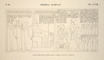Thèbes, Karnac [Thebes, Karnak]. Palais de Ménephtha Premier, paroi à droite, suite des tableaux.
