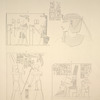 Thèbes, Karnac [Thebes, Karnak]. 1. Palais de Moeris; 2. Premier propylée, porte de granit; 3. Cour du palais; 4. Sanctuaire de granit, paroi de droite.