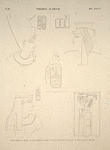 Thèbes, Karnac [Thebes, Karnak]. 1 et 4. Temple de Phtha; 2. Petit édifice du nord; 3. Salle hypostyle du palais; 5. Sanctuaire de Philippe.