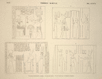 Thèbes, Karnac [Thebes, Karnak]. 1. Palais de Ménephtha Premier. 2. Temple de Phthaa; 3 et 4. Propylon d'Évergète Premier.