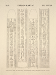 Thèbes, Karnac [Thebes, Karnak]. Faces est et nord de l'obélisque resté debout dans la deuxième cour du palais.