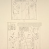 Thèbes, Louqsor [Thebes, Luxor]. Rhamesséion. 1. Intérieur du sanctuaire; 2. Salle hypostyle.