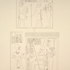 Thèbes, Louqsor [Thebes, Luxor]. Rhamesséion. 1. Intérieur du sanctuaire; 2. Salle hypostyle.