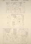 Thèbes, Louqsor [Thebes, Luxor]. Palais de Aménophis III. 1. Salle des quatre colonnes, paroi nord; 2. Même salle, paroi ouest; 3. Autre salle, paroi ouest.