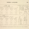 Thèbes, Louqsor [Thebes, Luxor]. Palais de Aménophis III, salle de quatre colonnes. Suite et fin du tableau précédent.
