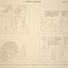 Thèbes, Louqsor [Thebes, Luxor]. Palais de Aménophis III. 1. Salle des quatre colonnes; 2. Idem, salle des douze colonnes; 3. Idem, même salle que le précédent tableau; 4. Idem, près de la salle des quatre colonnes.