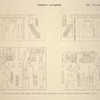 Thèbes, Louqsor [Thebes, Luxor]. 1. Sanctuaire d'Alexandre, paroi à droite; 2. Idem, paroi à gauche; 3. Idem, paroi à gauche de l'intérieur; 4. Idem, paroi extérieure à droite.