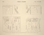 Thèbes, Louqsor [Thebes, Luxor]. 1. Sanctuaire d'Alexandre, paroi à droite; 2. Idem, paroi à gauche; 3. Idem, paroi à gauche de l'intérieur; 4. Idem, paroi extérieure à droite.