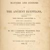 Title page, Ser. 2, vol. 2. (A second series of the Manners and customs of the Ancient Egyptians.)