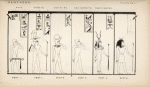 Pantheon. 1. Haké; 2. Pnêb-to; 3. Hor-pi-ré; 4. Hor-sened-to; 5. T-son-t-nofre; 6. An unknown deity.