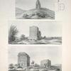 a. Der sogenannte Thurm der Araber von der Morgenseite, ... ; b. Das Denkmal Zuba Soyer Wahé ... ; c. Casaba Schamame el-Garbie.