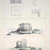 a. und b. Das Denkmal Casaba Zuba Gublé, ... ; c. Casaba Schamame Schargich, ... Neben dem Denkmal ist ein libyscher Fellah dargestellt, dessen höchst einfach gestalteter Pflug, nach dortiger Sitte, von eimen Kameel gezogen wird.