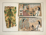 1. Osiris, Isis und Buto; 2. Anbetung der heiligen Kuh der Venus; 3. Menuthis spendet Wasser des Lebens.