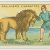 The man and the lion.