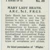 Mary Lady Heath, A.R.C, Sc.I., F.R.G.S.