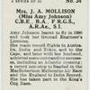 Mrs. J. A. Mollison (Miss Amy Johnson), C.B.E., B.A., F.R.G.S., A.R.A.e., S.I.