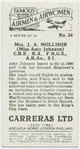 Mrs. J. A. Mollison (Miss Amy Johnson), C.B.E., B.A., F.R.G.S., A.R.A.e., S.I.