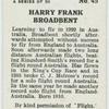 Harry Frank Broadbent.