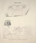 Thèbes, Karnac. Anciennes pierres employées dans les constructions des propylées du sud.
