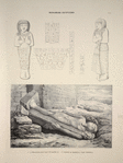 Monuments égyptiens. 1-5. Statuettes d'un fils de Ramsès II; 6. Colosse de Ramsès II à Wady Esseboua.