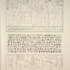 Thèbes, Palais de Karnac. 1. Gravé sur le IIIe. pylône de l'avenue du sud; 2. Architrave du Thoutmoseium; 3. Temple de Thoth.