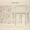 Thèbes, Karnac. 1. Plan d'un petit édifice de Tahraka; 2. Bas-relief de la paroi A du plan.