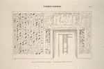 Thèbes, Karnac. 1. Plan d'un petit édifice de Tahraka; 2. Bas-relief de la paroi A du plan.