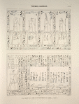 Thèbes, Karnac. 1. Bas-relief de la paroi B du petit édifice de Tahraka; 2. Paroi D.