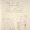 Temple de Khons (Thèbes). 1,2. Bas-reliefs sculptés sur des pierres employées dans la construction; 3,4. Inscriptions gravées sur la terrasse.