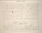 Nécropole de Thèbes. Schamthé, scribe royal chargé des récoltes, présidant à l'arpentage des terres.