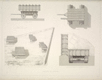 Transport des antiquités. 1. Plan de chariot; 2. Chariot chargé; 3. Abattage des monolithes et chargement du chariot; 4. Déchargement du chariot près du tigre et précautions prises contre l'inondation.