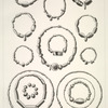 Pierres dures (agates, cornalines, etc.) trouvées aux portes de la ville. (Grandeur d'exécution.)