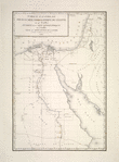 Tableau d'assemblage pour Carte topographique de l'Égypte, en 47 feuilles et pour la Carte géographique en 3 feuilles. Gravé au Dépôt général de la guerre, à l'échelle de 1 milimètre pour 2500 mètres.