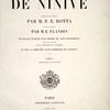 Monument de Ninive, ... Tome 1. Architecture et sculpture. [Title page]