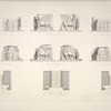 Façade N. Plan et élévations des portes M, P, Q.