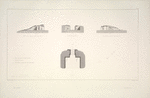 Salle I. Plan et élévations des trois faces et de la porte A.