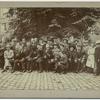 Students and the Concert artistes in front of Regensen College, Denmark