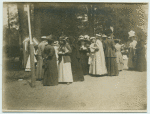 Group of attendees at the 1911 IWSA Congress, Sweden. Adele Schreiber, Germany, Mrs. Engel, Hungary, in front.