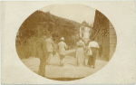 Eline, Adele Spady walking with other members.