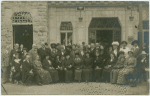 Trencsen Teplicz, 1913 Congress: First row: Dr. Max Racz, Joseph King, famous poet and editor of the Hungarian literary magazine, 'A Het'; Eline Hansen, Denmark ; Adele Spady, Hungary. Behind them:  Bela Schwimmer.