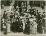 Group photograph of delegates on the steps.