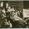 Holding up copies of 'A Nok' the Hungarian feminist newspaper.