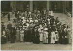 Members in front of Parliament.