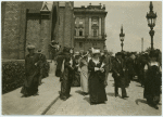 Leaving Szilagyi Dezsoter Church after Dr. Anna Shaw's sermon.