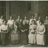 Group portrait. Anna H. Shaw (3d) and Mme. Schlumberger (France) 2nd from left.