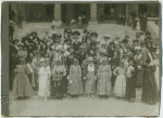 The peasants of Balmazujvaros at the 1913 Congress in Budapest, in front of Parliament.