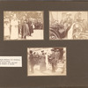 Visits to state shelters for children. Mr. Paul Ruffy in charge; Mrs. Szirmay getting into carriage; RS [Rosika Schwimmer] receiving flowers in Szeged.