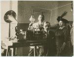 Countess Iska Teleki recording phonograph.